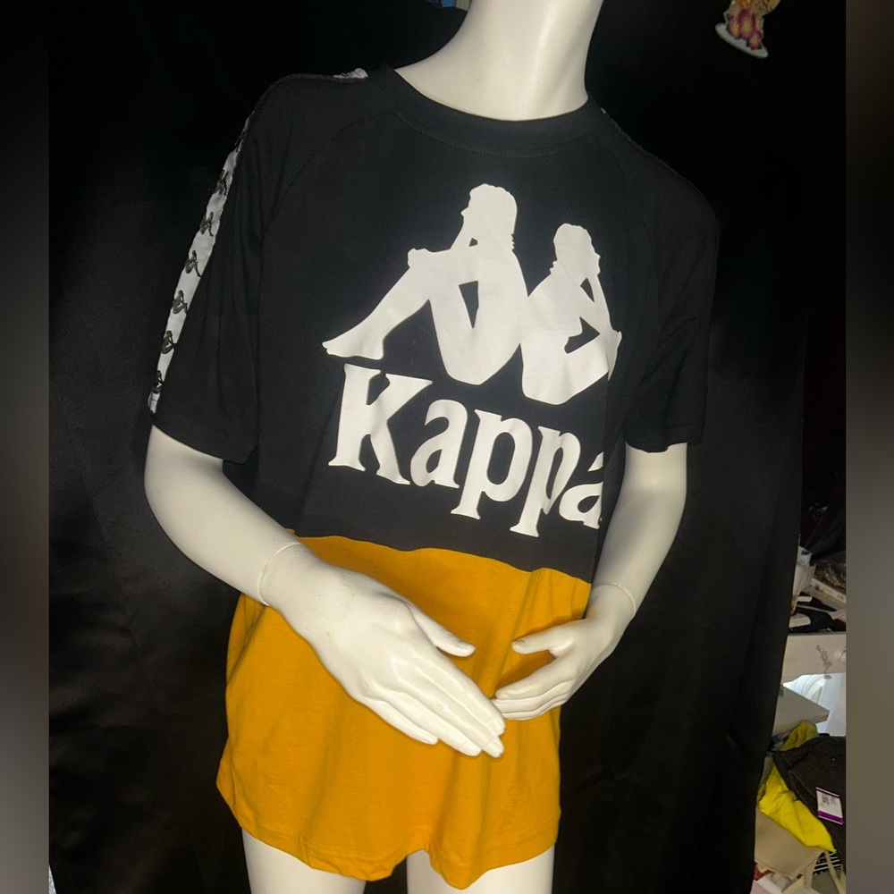 Kappa Black and Deep yellow T-Shirt